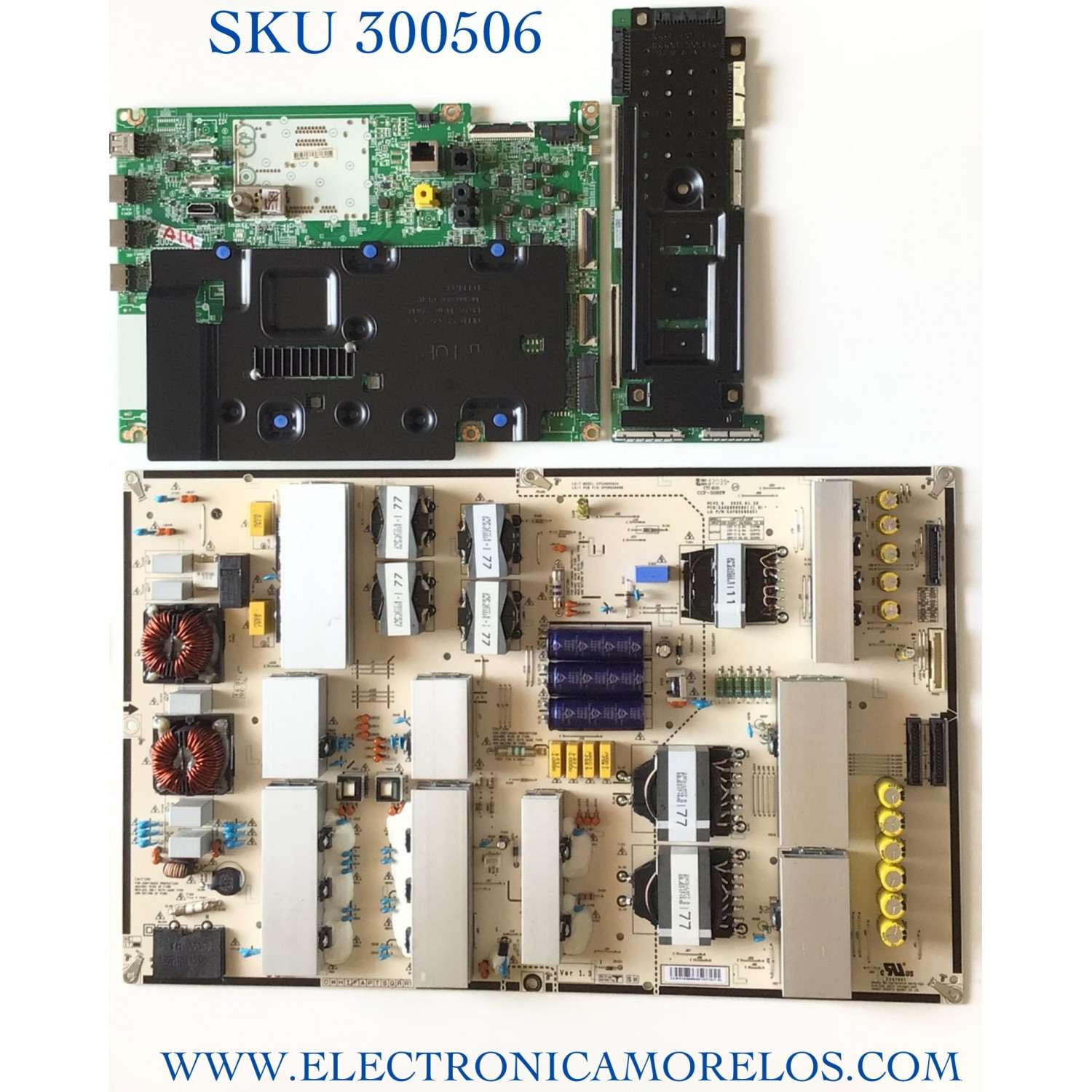 KIT DE TARJETAS PARA TV LG OLED SMART TV / NUMERO DE PARTE MAIN EBT66453902 / EAX69049007 / FUENTE 65689421 / EAY65689421 / EAX68999801 / T-CON 6871L-6457D / 6870C-0858C / 6457D / PANEL LE770AQD (EN)(A3) / MODELO OLED77CXPUA / OLED77CXPUA.BUSWLJR